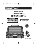 Brinkmann TWO BURNER PROPANE STOVE Owner'S Manual предпросмотр