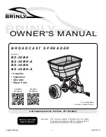 Предварительный просмотр 1 страницы Brinly BS-26BH Owner'S Manual