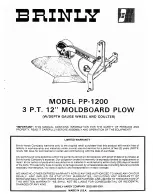 Brinly PP-1200 Manual preview