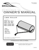 Brinly PRC-241 BH Owner'S Manual предпросмотр