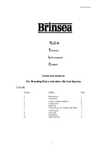 Brinsea Octagon TLC-4 User Instructions preview