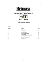 Brinsea Ova-Easy Advance II EX Hatcher User Instructions предпросмотр