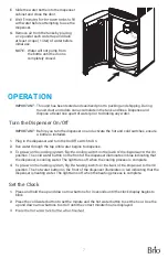 Предварительный просмотр 7 страницы BRIO CLBL720SC Instruction Manual