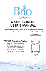 Предварительный просмотр 1 страницы BRIO Premiere CBP500 Series User Manual