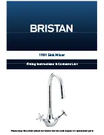 Предварительный просмотр 1 страницы Bristan 1901 Fitting Instructions & Contents List