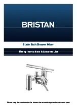 Предварительный просмотр 1 страницы Bristan Blade Bath Shower Mixer BL BSM C Fitting Instructions & Contents List