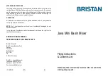 Bristan Java Mini J MBAS C Fitting Instructions & Contents List предпросмотр