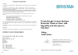 Bristan PM SQSHXDIV C Fitting Instructions Manual предпросмотр