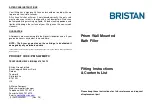 Предварительный просмотр 1 страницы Bristan Prism PM SLWMBF C Fitting Instructions & Contents List