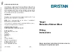 Bristan Target TG SNK C Fitting Instructions предпросмотр