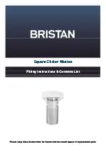 Bristan W BASIN06 C Fitting Instructions & Contents List предпросмотр