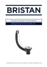 Bristan W BASIN15 C Fitting Instructions & Contents List предпросмотр