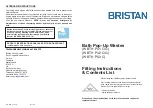 Bristan W BTH PU1 C/G Fitting Instructions & Contents List предпросмотр