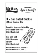 Britax BAR GATED BUCKLE Manual preview