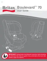 Britax BOULEVARD 70 User Manual preview