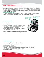 Предварительный просмотр 22 страницы Britax CONVERTIBLE CHILD RESTRAINT WITH AHR Instructions For Installation And Use Manual