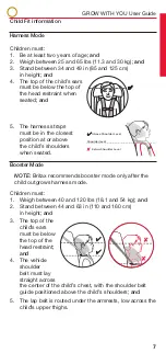 Preview for 10 page of Britax GROW WITH YOU User Manual