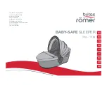 Предварительный просмотр 1 страницы Britax romer BABY-SAFE SLEEPER User Instructions