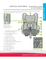 Предварительный просмотр 9 страницы Britax Safe-n-Sound Convertible Child Restraint with Adjustable Headrest or Backrest Instructions For Installation And Use Manual