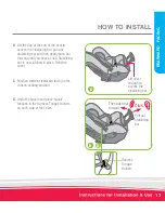 Предварительный просмотр 17 страницы Britax Safe-n-Sound Convertible Child Restraint with Adjustable Headrest or Backrest Instructions For Installation And Use Manual