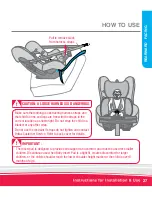 Предварительный просмотр 27 страницы Britax Safe-n-Sound Convertible Child Restraint with Adjustable Headrest or Backrest Instructions For Installation And Use Manual