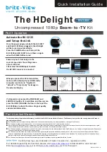 Preview for 2 page of Brite View HDelight Quick Installation Manual