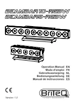 Briteq BEAMBAR10-RGBW Operation Manual предпросмотр