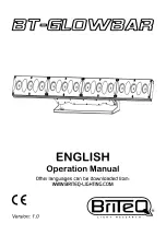 Briteq BT-GLOWBAR Operation Manual предпросмотр