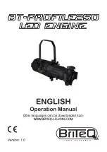 Предварительный просмотр 1 страницы Briteq BT-PROFILE160 LED Operation Manual