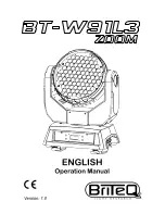 Briteq BT-W91L3 ZOOM Operation Manual предпросмотр