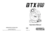 Предварительный просмотр 1 страницы Briteq BTX 300 SW Operation Manual