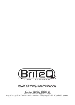 Preview for 100 page of Briteq BTX 5R BEAM Operation Manual