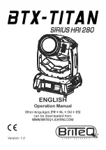 Предварительный просмотр 1 страницы Briteq BTX Titan Operation Manual