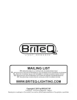 Предварительный просмотр 20 страницы Briteq LED MEGA BEAM MK3 User Manual