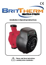 BritTherm UPS2A Commercial Installation & Operating Instructions Manual preview