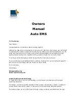 Brivis Auto EMS Owner'S Manual preview