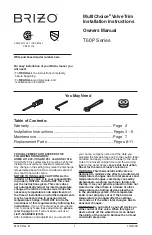 Preview for 3 page of Brizo 61475 Owner'S Manual