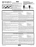 Preview for 1 page of Brizo RP72413 Quick Start Manual