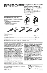 Preview for 3 page of Brizo TempAssure MultiChoice 75 Series Owner'S Manual