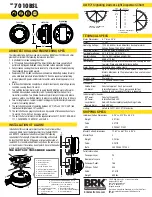 Предварительный просмотр 2 страницы BRK electronic 7010BSL Manual