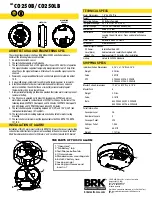 Preview for 4 page of BRK electronic C0250B Quick Manual