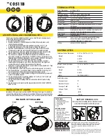 Preview for 2 page of BRK electronic C0511B Quick Start Manual