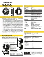 Preview for 2 page of BRK electronic First Alert SC9120LBLA Manual