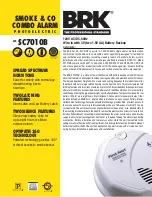 Предварительный просмотр 1 страницы BRK electronic SC7010B Quick Start Manual