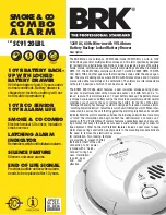 BRK electronic SC9120LBL Quick Start Manual предпросмотр