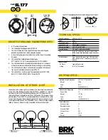 Preview for 2 page of BRK electronic SL177 Quick Start Manual