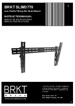 Preview for 1 page of BRKT Brand SLIM3770 Instruction Manual