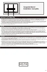 Предварительный просмотр 12 страницы BRKT TLT3260MAX-LVL Instruction Manual