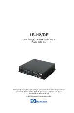 Preview for 1 page of Broadata Link Bridge LB-H2/DE User Manual