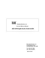 Broadcast Devices AES-200 Technical Reference Manual preview